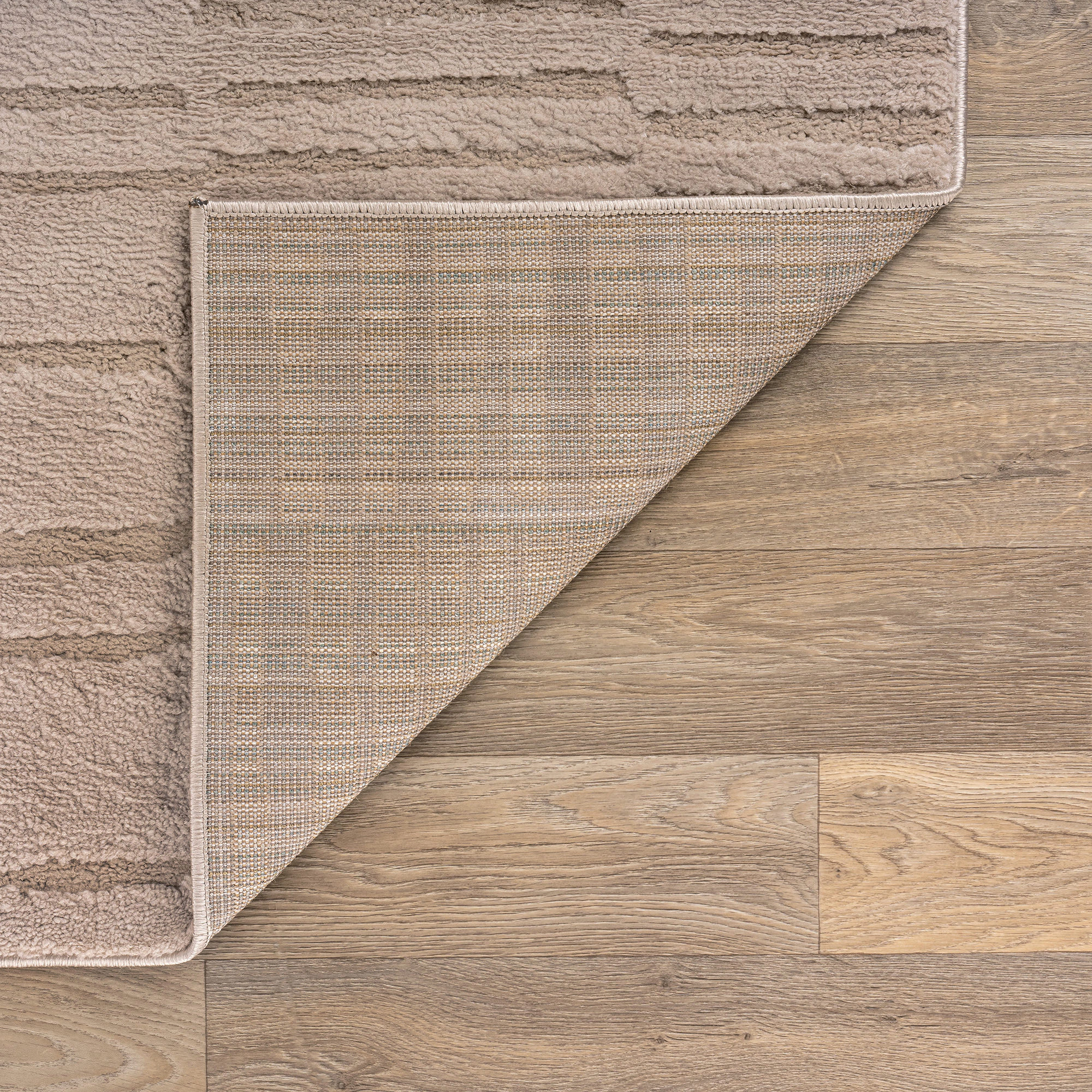 World Rug Gallery Horizontal Dash Soft Shag High-Low Indoor Area