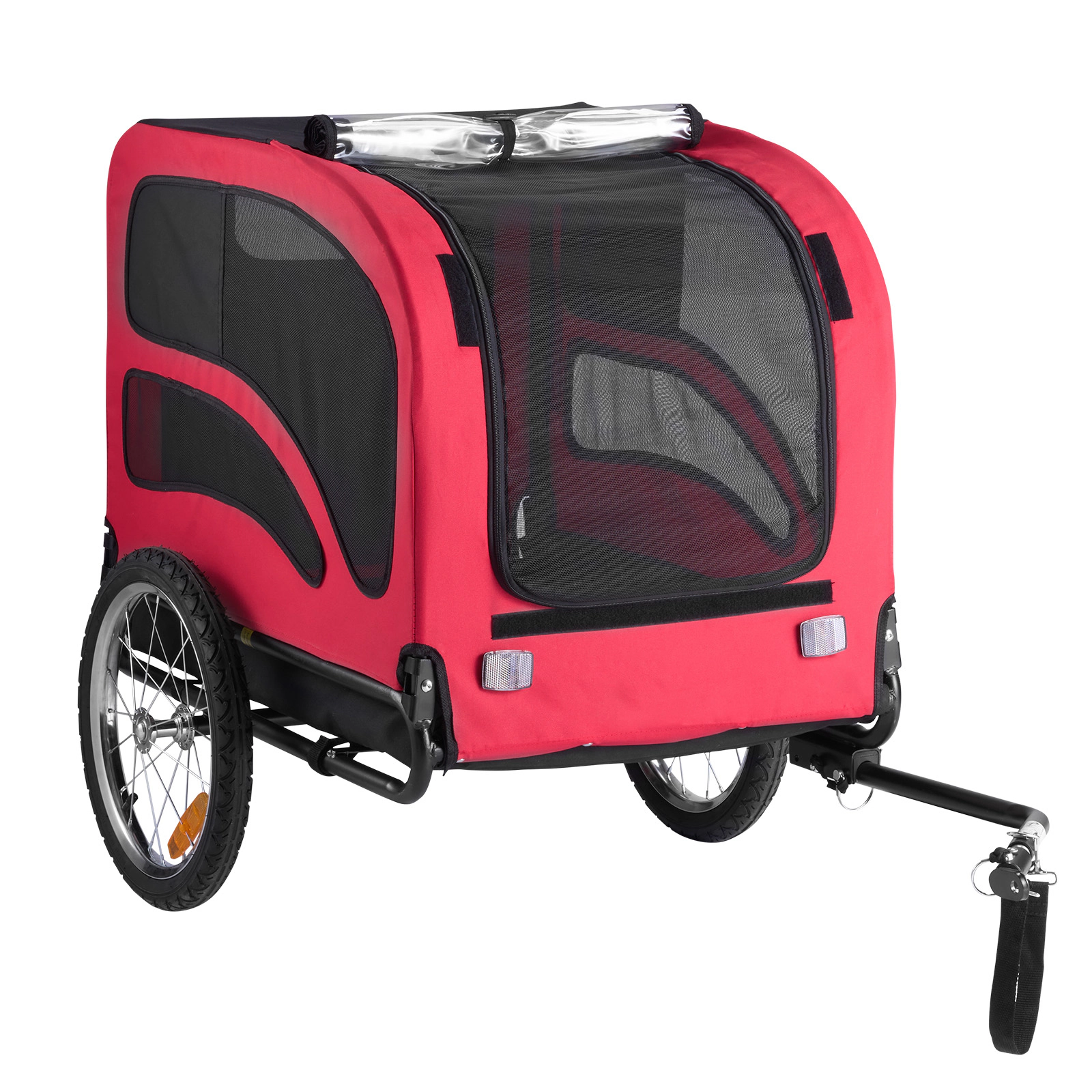 HONGGE Dog Bike Trailer for Medium to Large Dogs, 100 lb Capacity, Built-In Leash, Foldable Frame