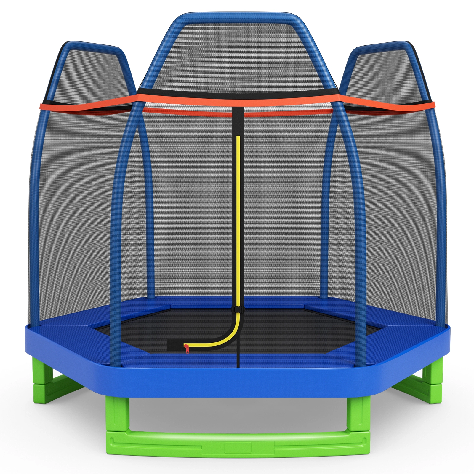 SUGIFT Safety Enclosure Net and 36 Springs 7 Feet Kids Recreational Trampoline