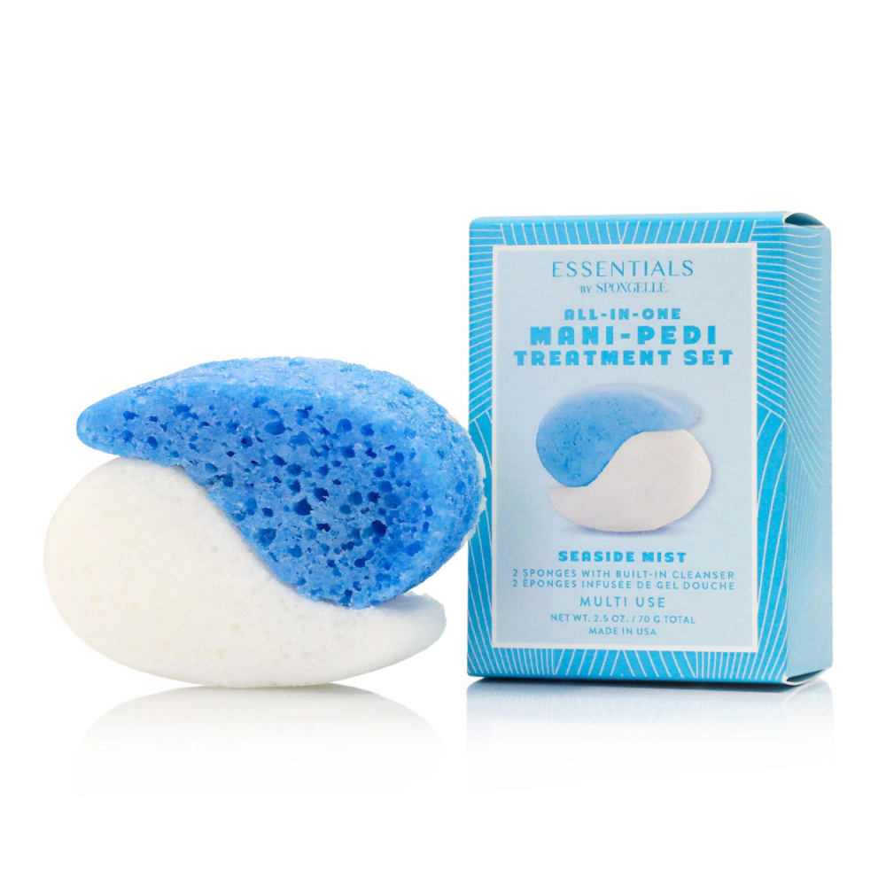 ESSENTIALS BY SPONGELLE- MANI/PEDI BUFFER SET- SEASIDE MIST