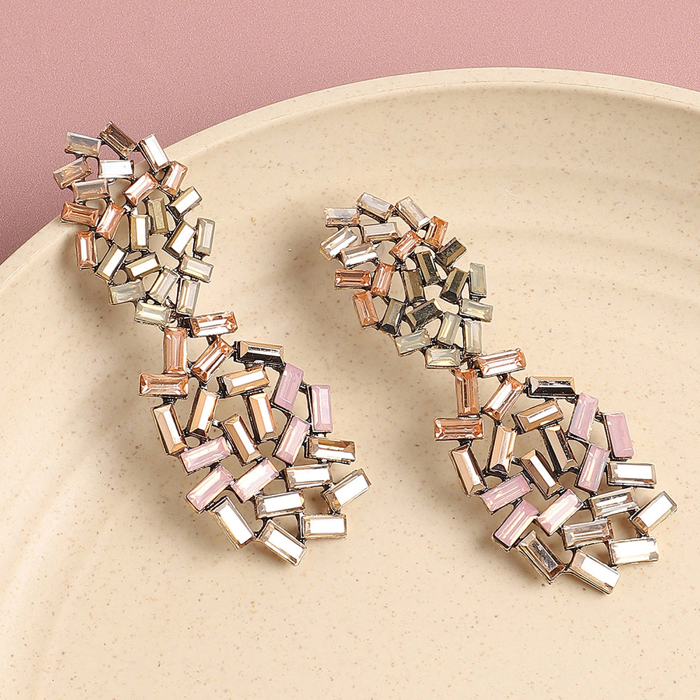 SOHI Women's Crystal Drop Earrings
