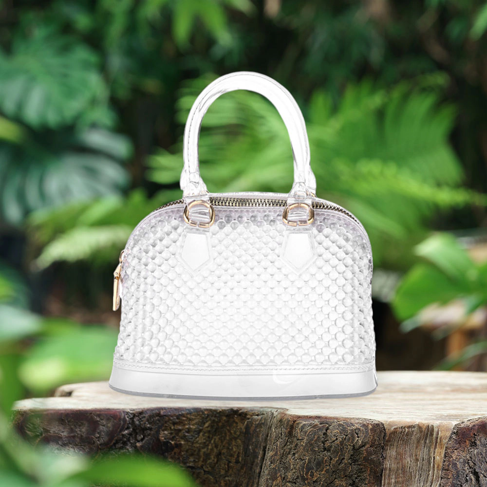 Fashnzfab Solid Jelly Rubber Tote / Crossbody Bag