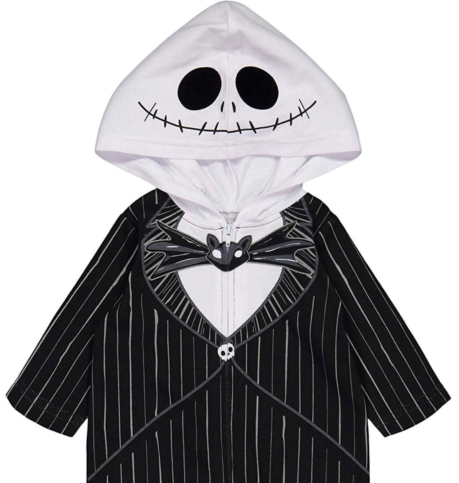 Disney Nightmare Before Christmas Jack Skellington Cosplay Hooded One Piece Jumpsuit