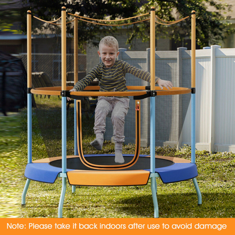 Hivvago 48 Inch Toddler Trampoline with Safety Enclosure Net