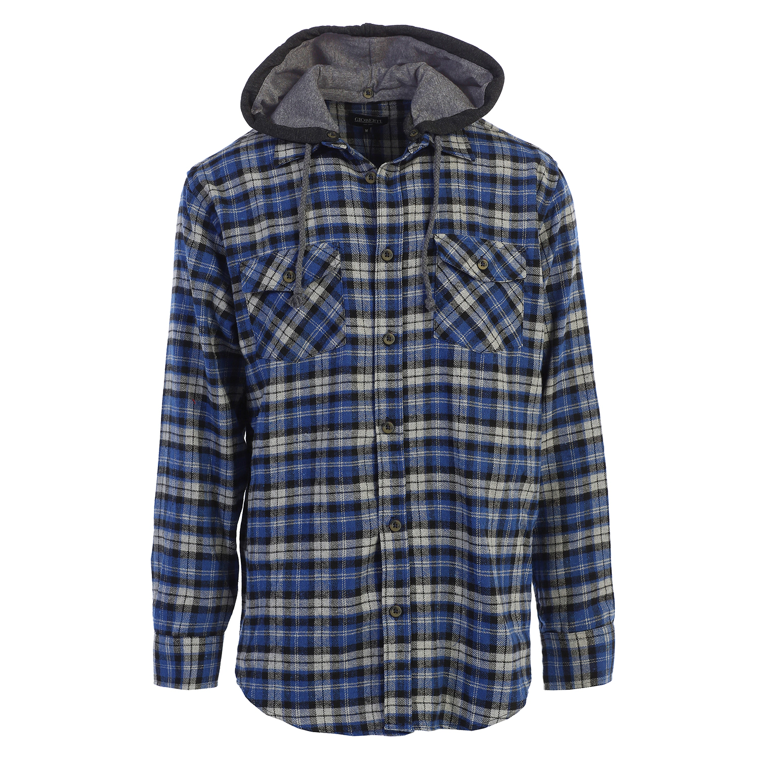 Gioberti Men's Removable Hoodie Flannel Shirt