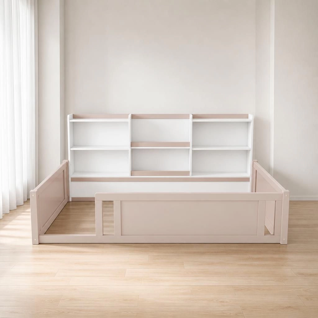 GOODSILO Twin Wooden Platform Bed Frame