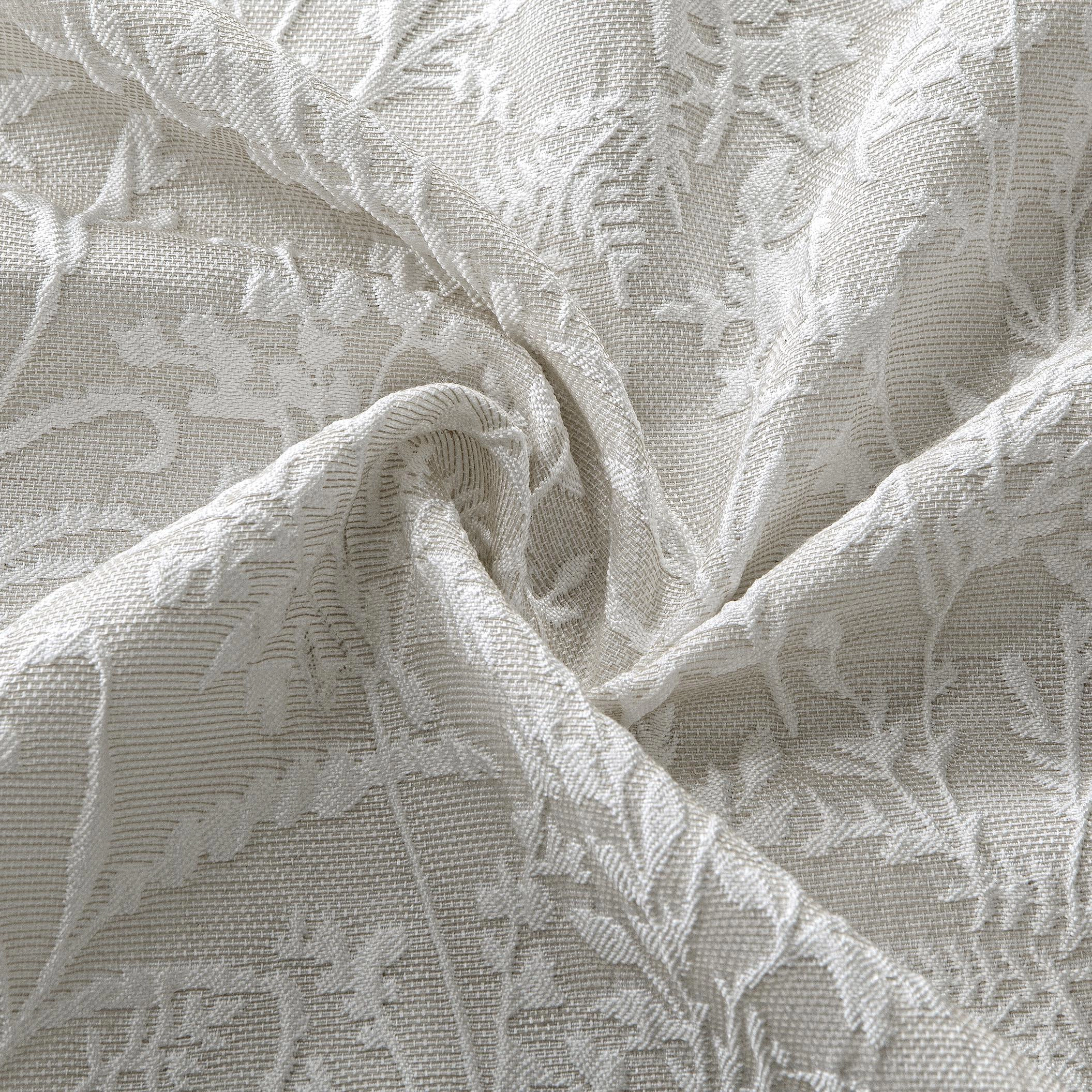 Dainty Home Elise Botanical Textured Soft Polyester Fabric Shower Curtain, 72" x