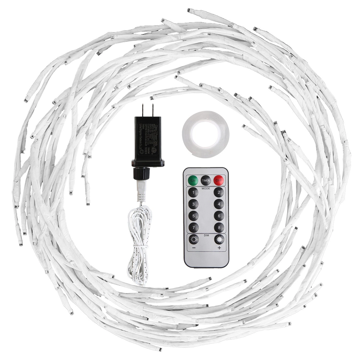 GBruno 144-LED Birch Garland String Lights With Timer