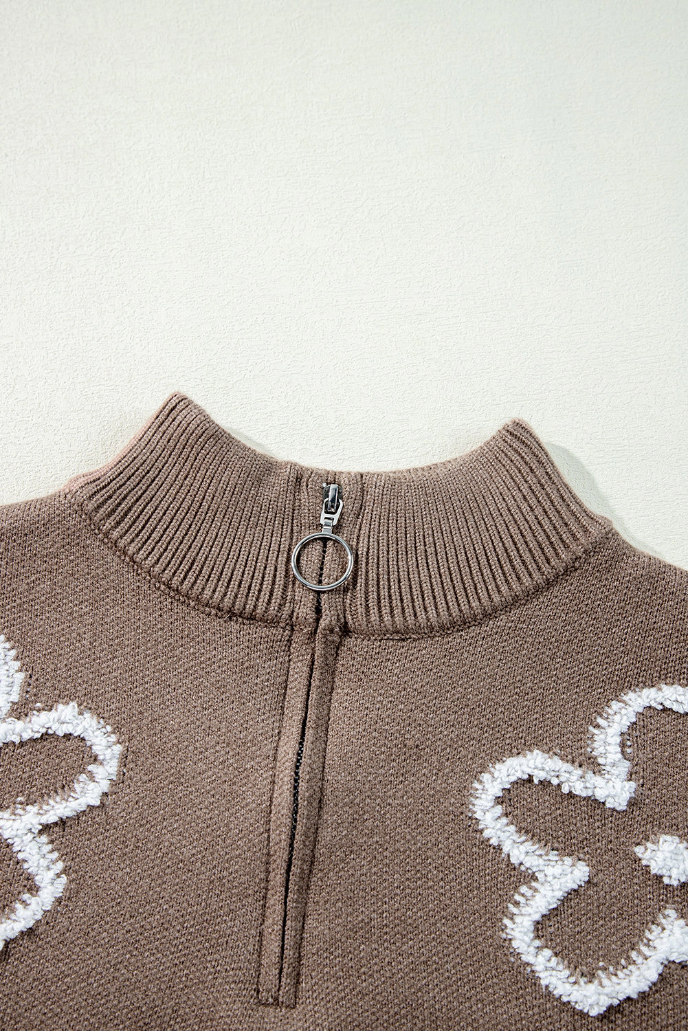 Threaded Pear Women's Eleanor Half Zipper Stand Sweater