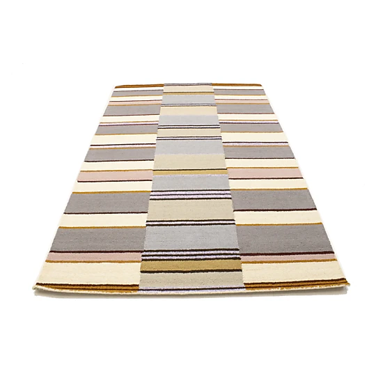 Magic Rugs 5'0 X 8'0 Stripes Hand-Tufted Multicolored Modern Wool Rug