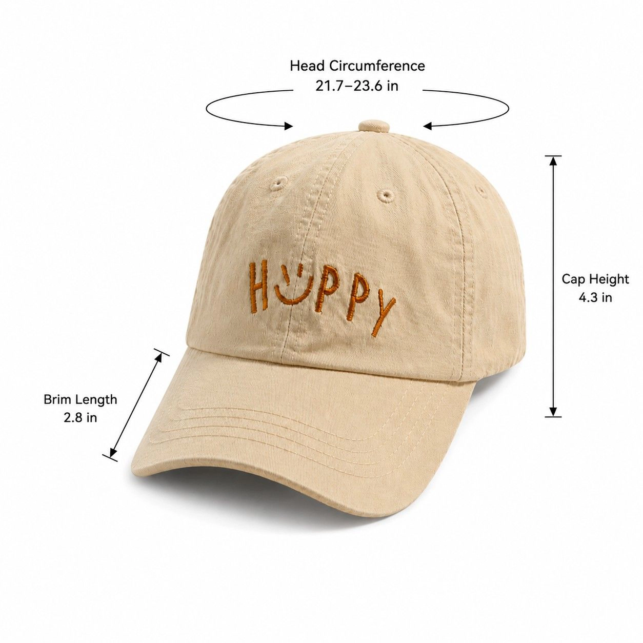 Anna-Kaci Women's Embroidered Smile Baseball Cap Adjustable Cotton Dad Hat Casual Cute Everyday