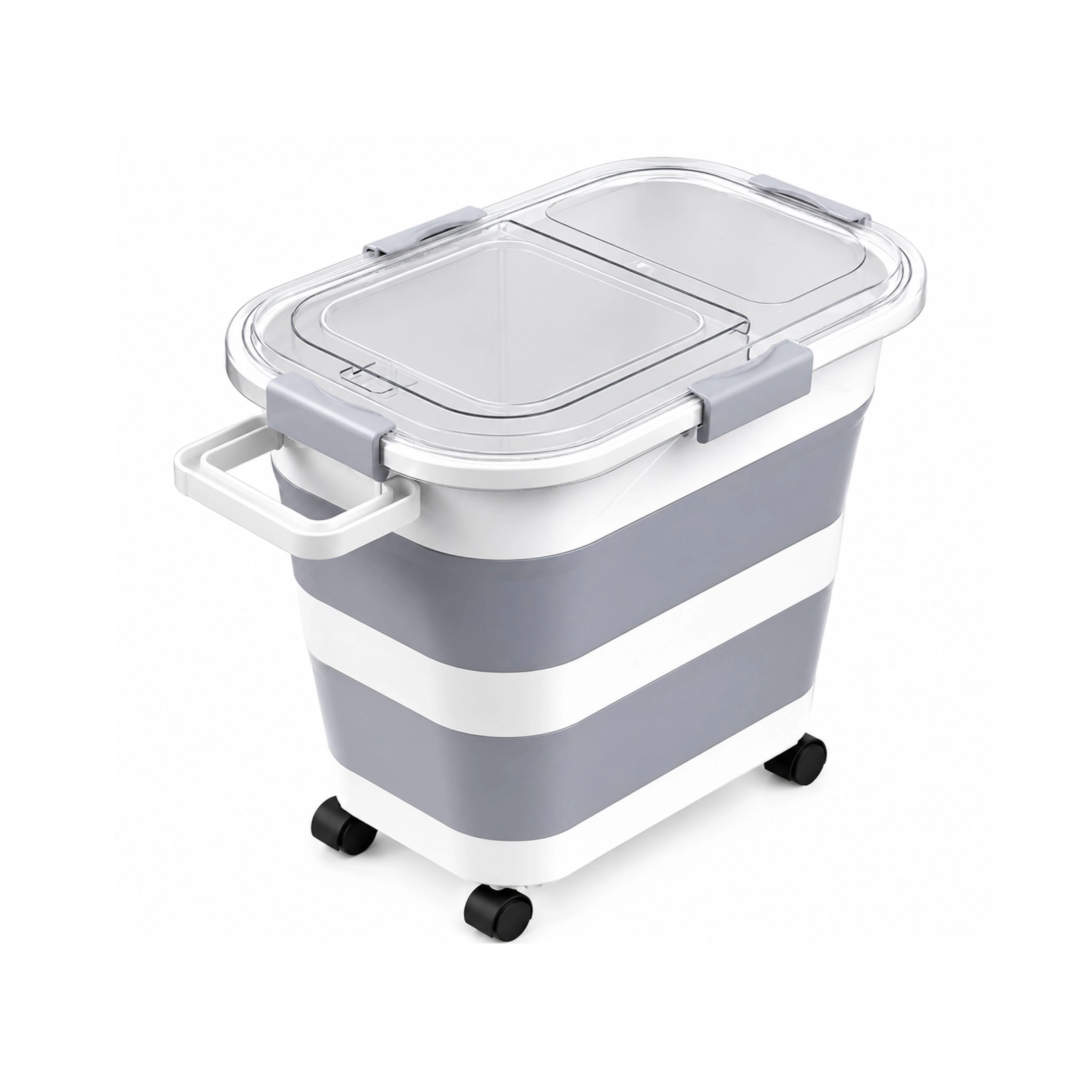 Stock Preferred Collapsible Airtight Rice Storage Container with Wheels Scoop and Measuring Cup 30 lbs
