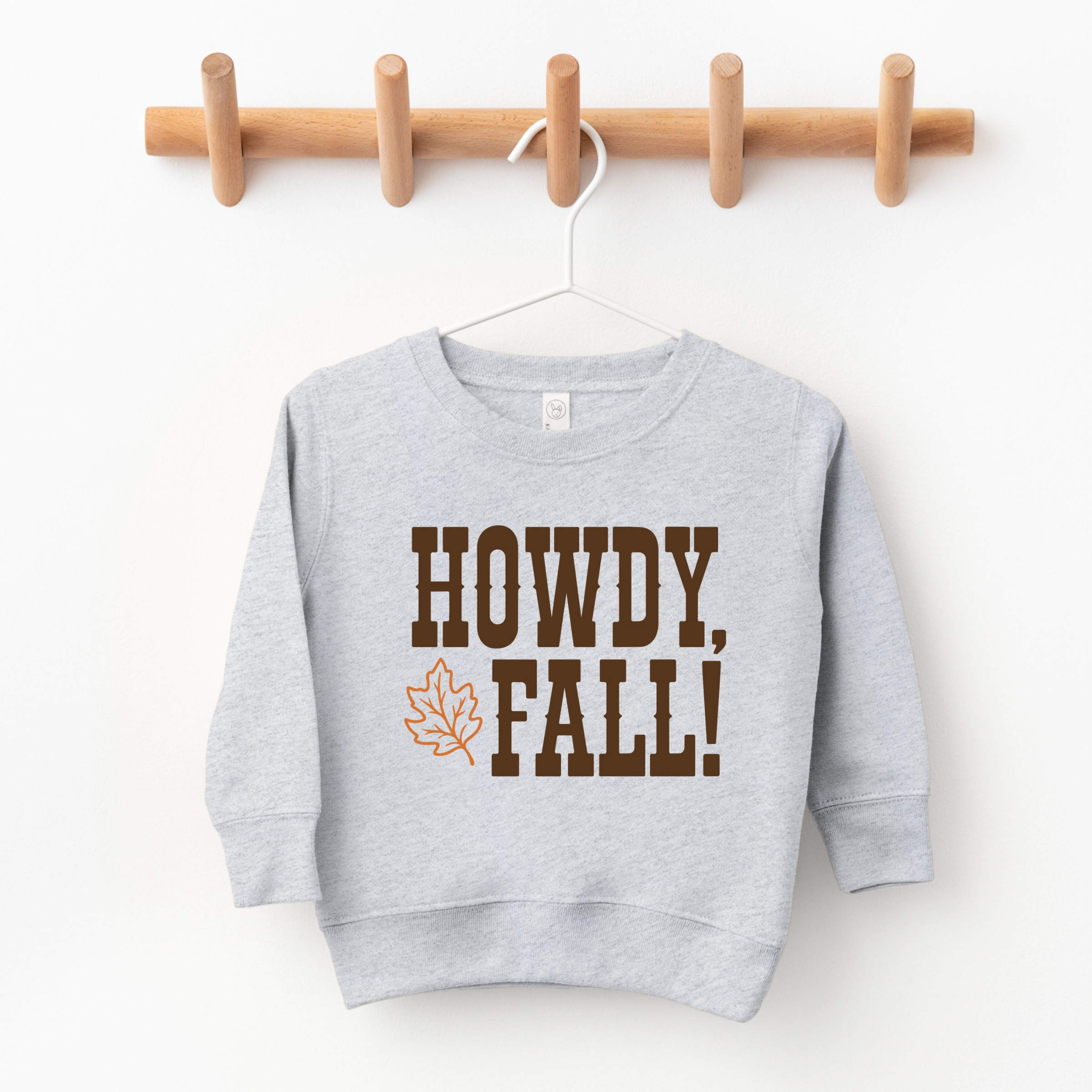 The Juniper Shop - Toddler Graphic Sweatshirt Howdy Fall Leaf