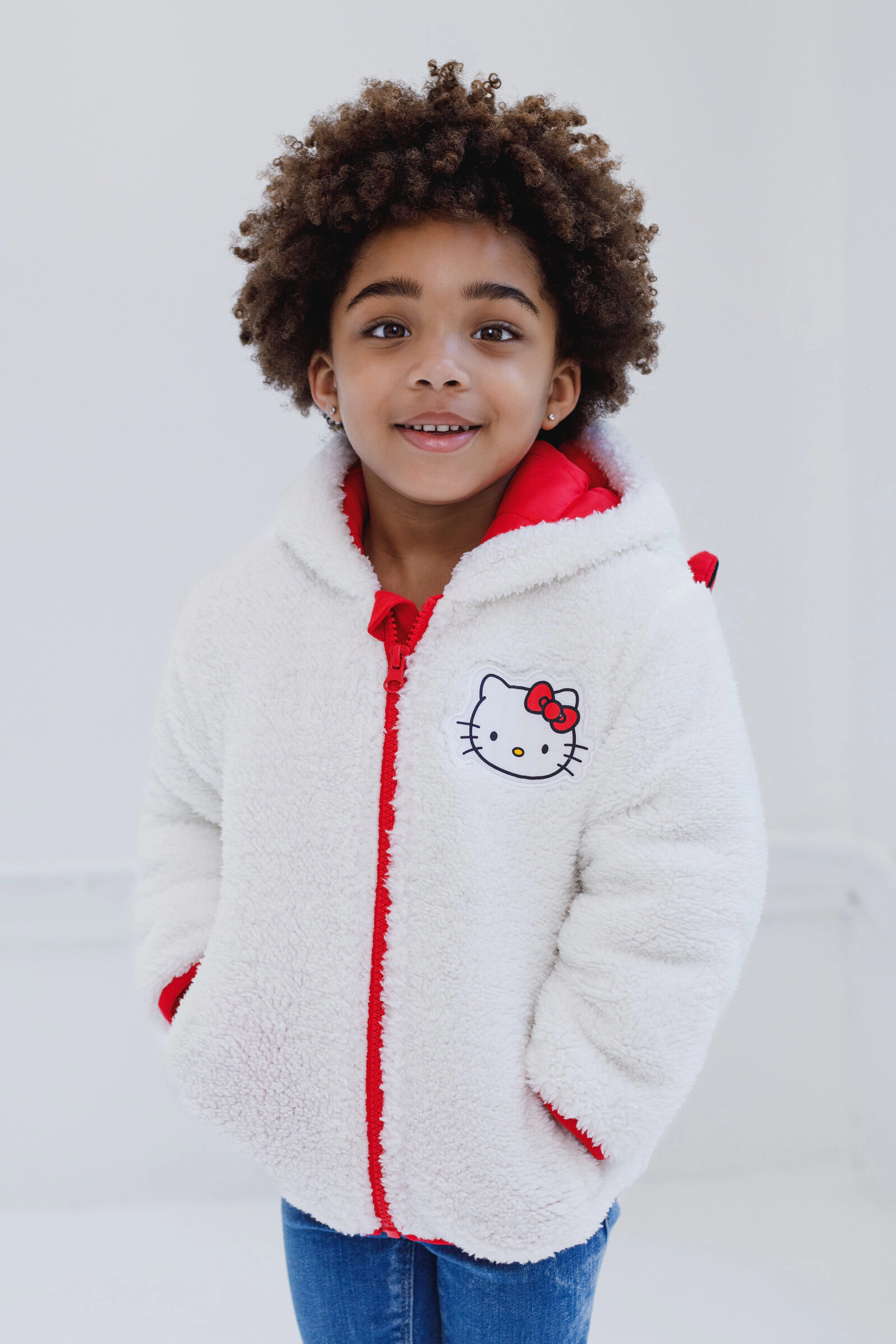 Hello Kitty Girls' Cosplay Hooded Fleece Jacket