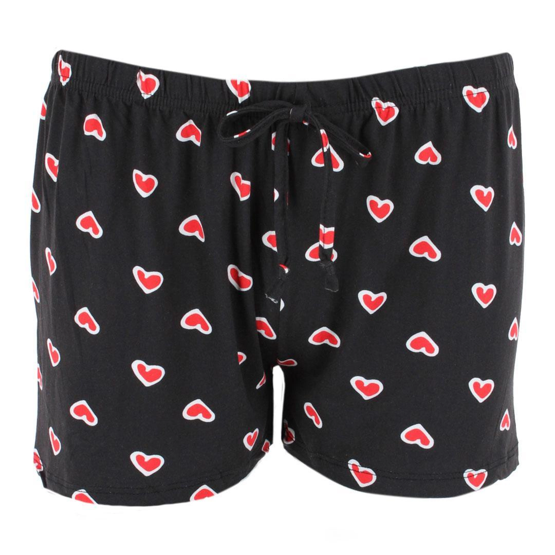 Joan Vass Women's Heart Sketch Short Sleeve Pajama Set