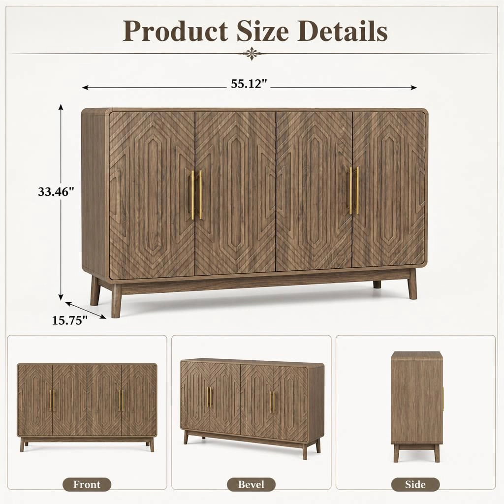 GOODSILO Modern Storage Sideboard Buffet Console