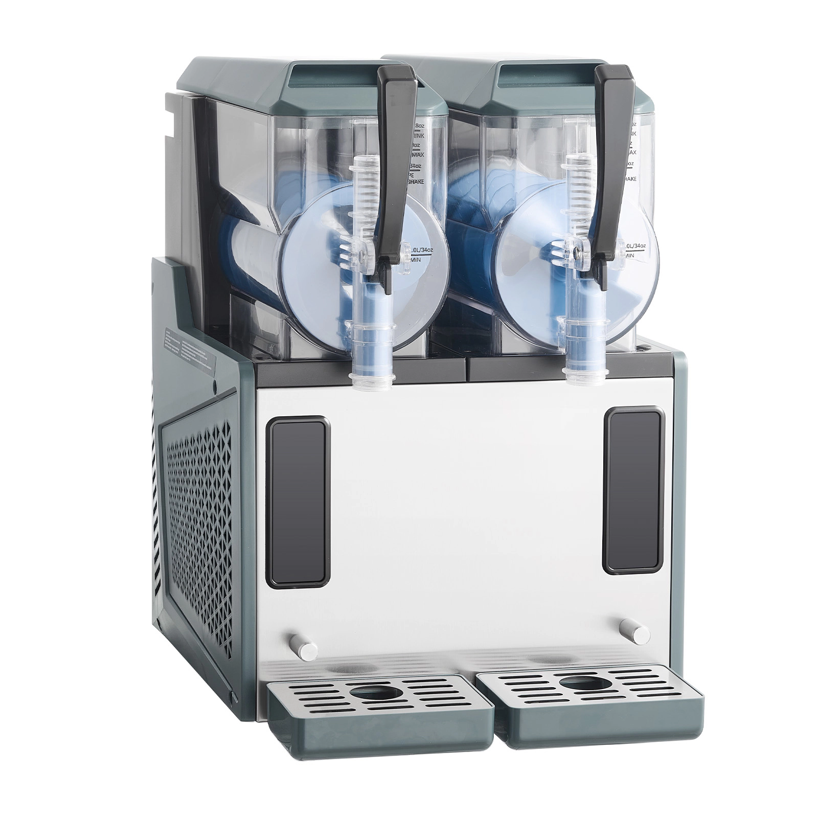 HONGGE Slushie Machine / 2 Tank Slushy Machine for Home No Ice Needed Frozen Drink Maker Margarita Maker with