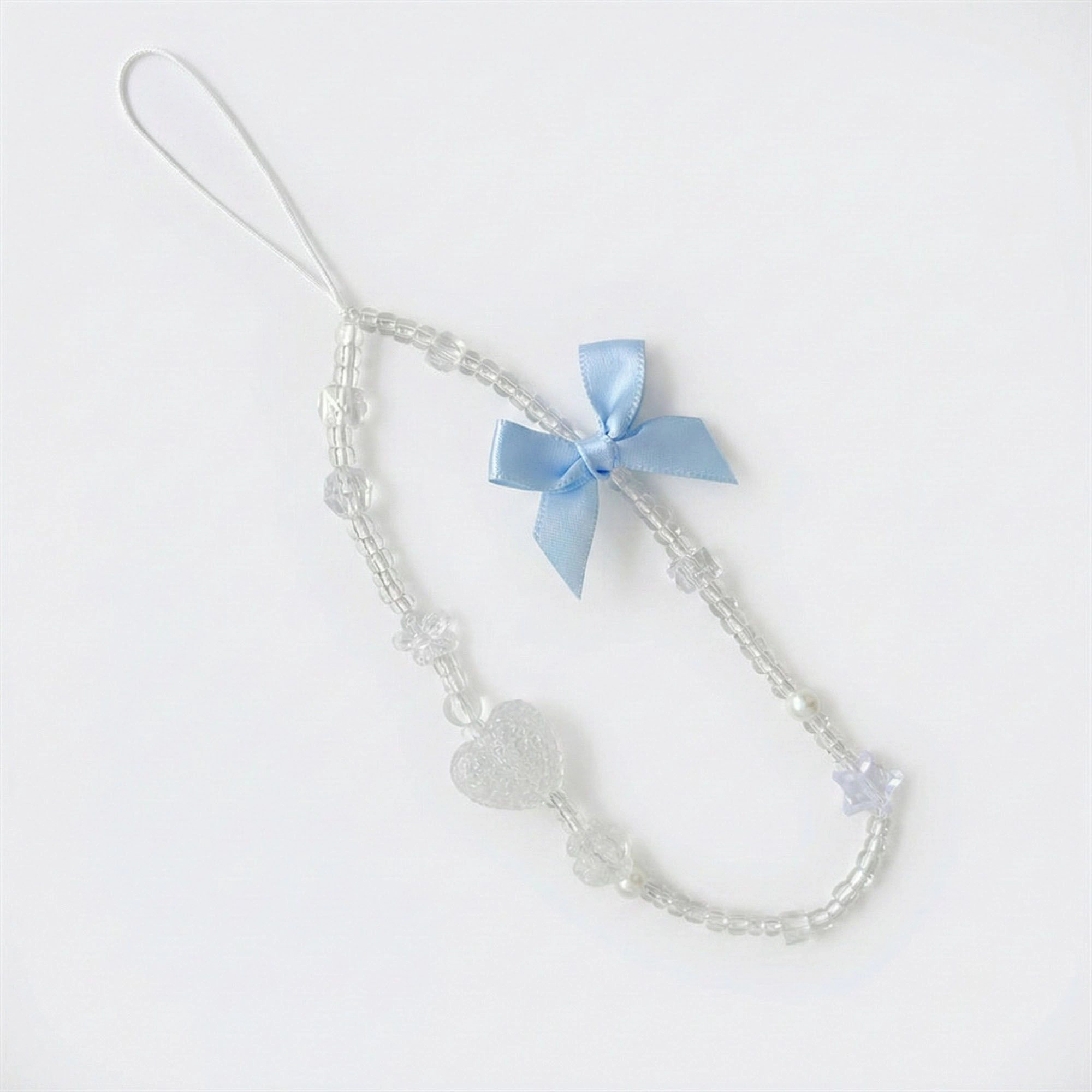 Alilang Women's 3-PC Star Beaded Phone Charm Strap with Pearl-Style Accent Beads
