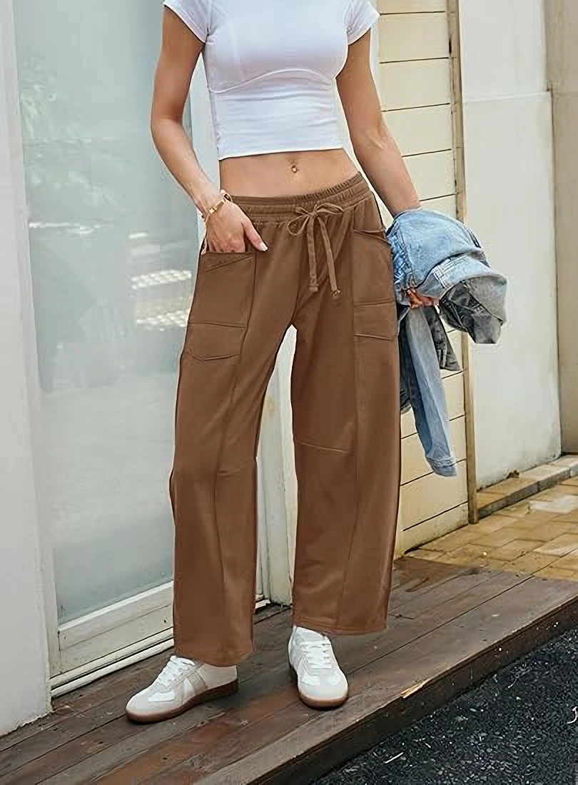 KOJOOIN Womens Barrel Sweatpants Wide Leg Balloon Trousers Loose Baggy Cargo Pants Lounge