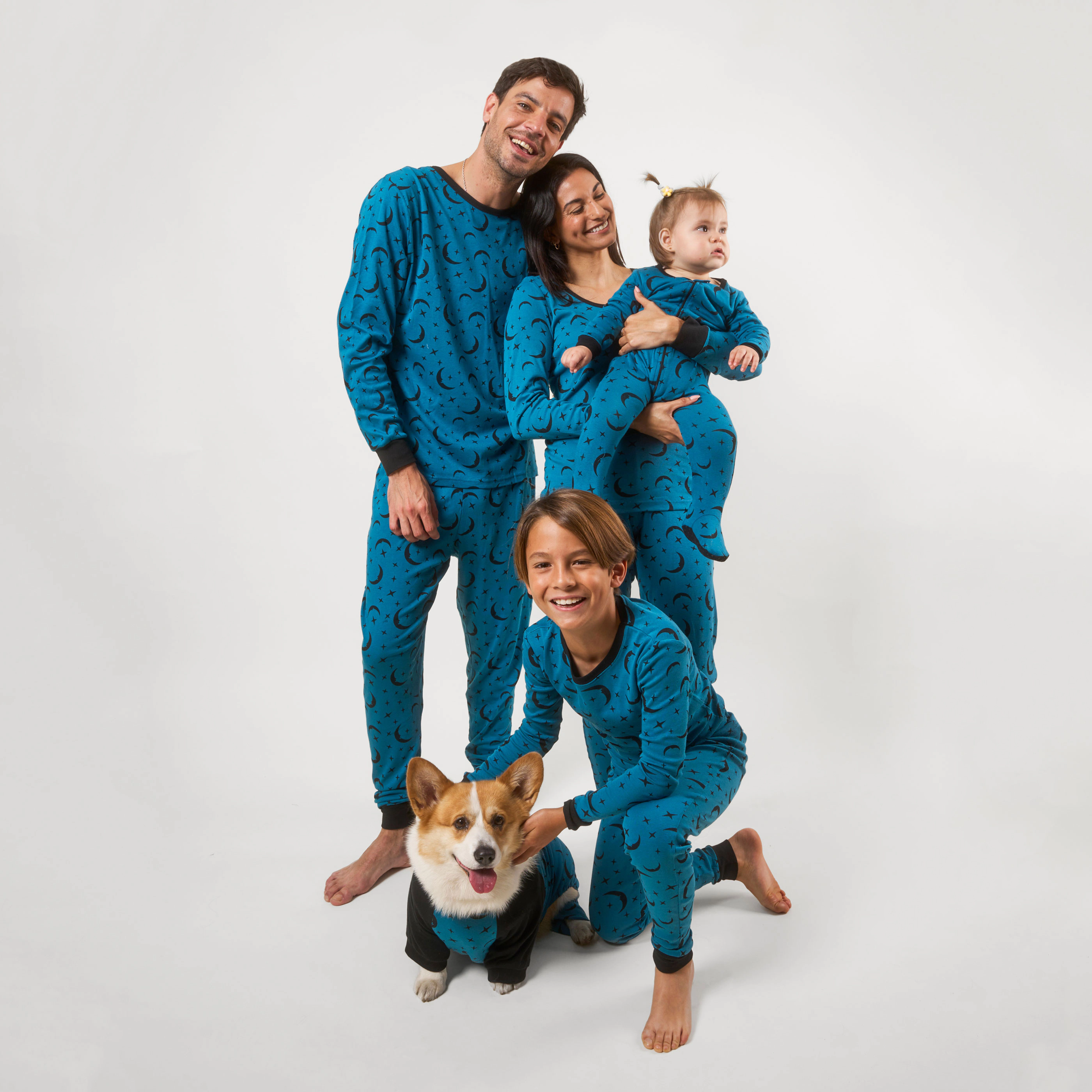 Leveret Mens 2-pc. Moon & Stars Cotton Pajama Set