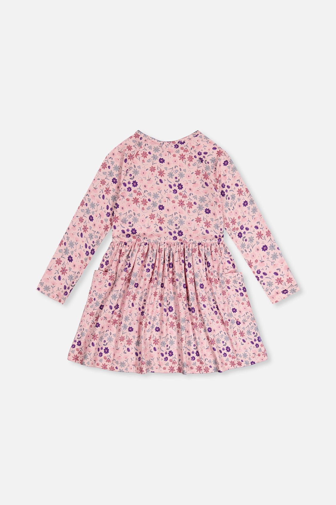 Deux par Girls Daisy Floral Print Long Sleeve Empire-Waist Dress