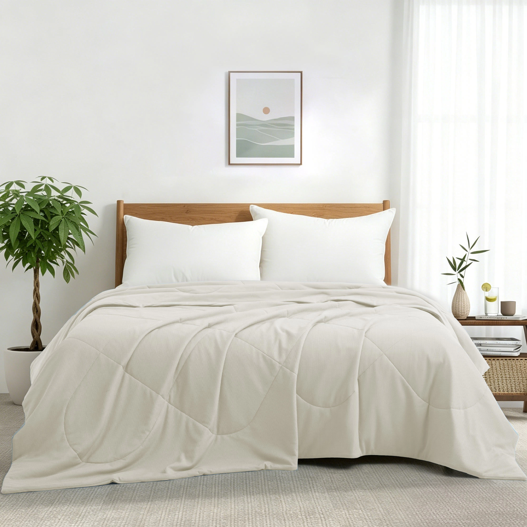 Unikome Ultra-cool Reversible Cooling Blanket for Hot Sleepers Oversize Silky Touch