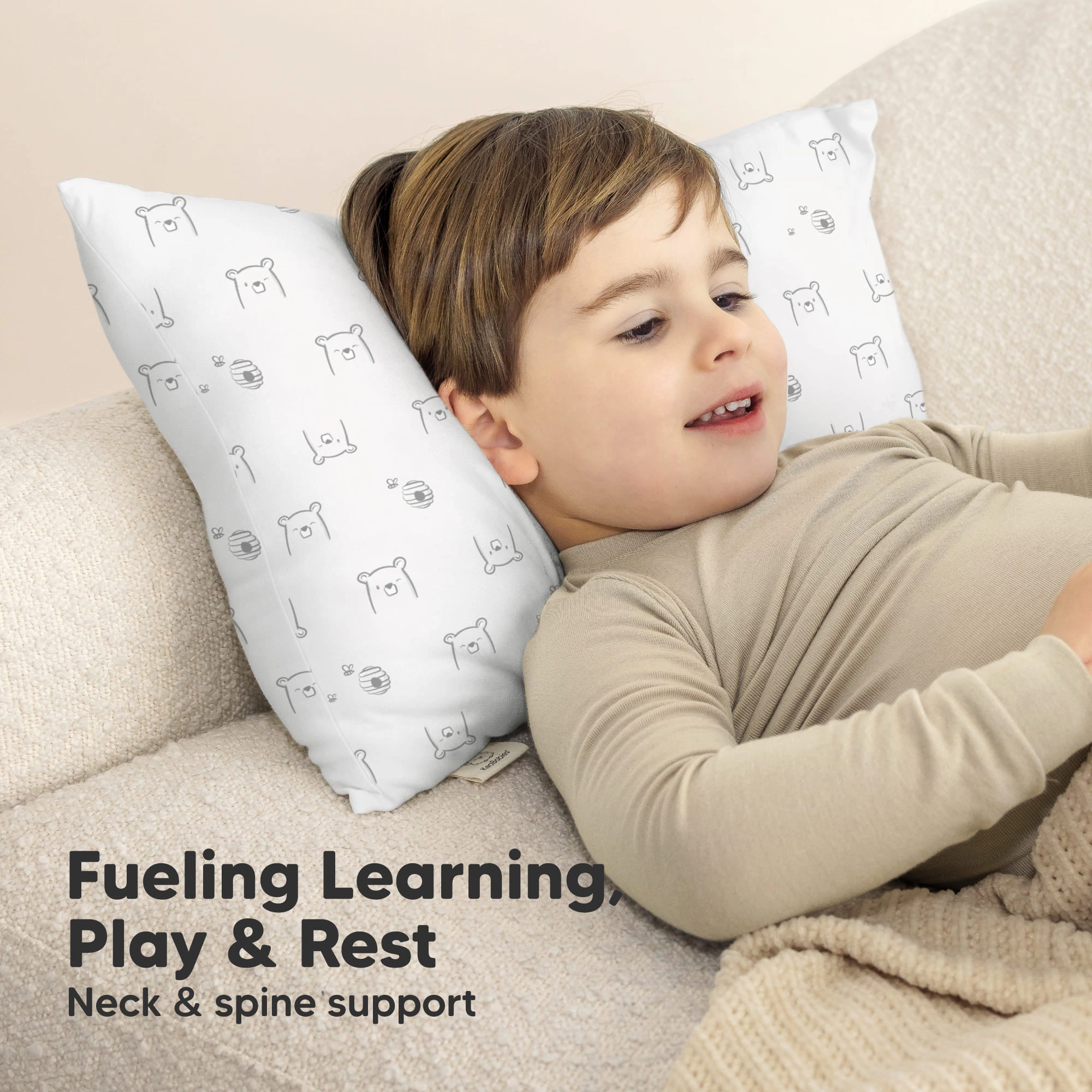 KeaBabies Cuddly Toddler Pillow with Pillowcase