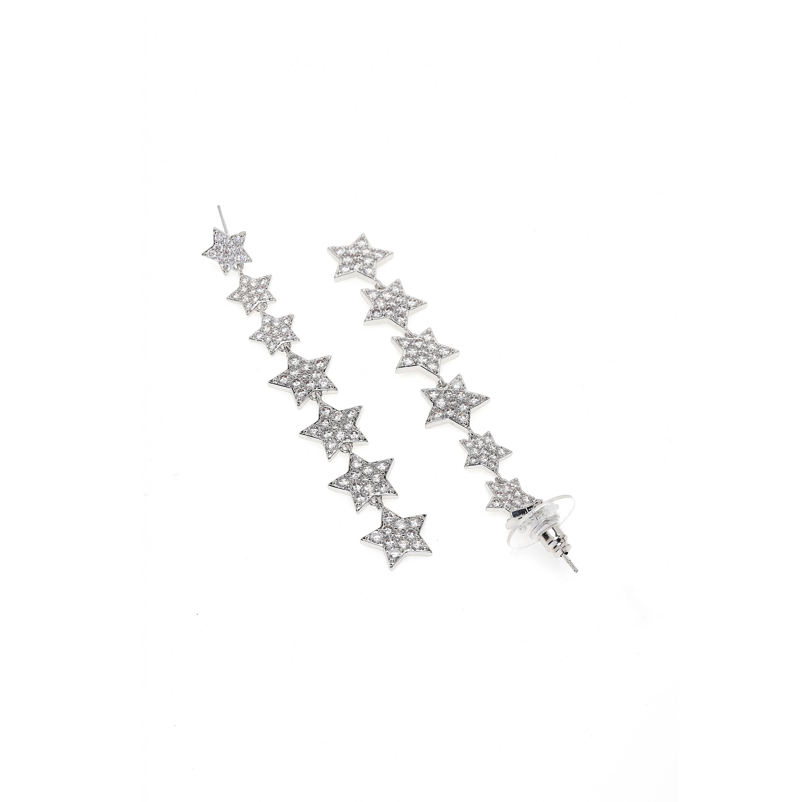 AGP PARIS Womens Celestial Long Drop Earrings