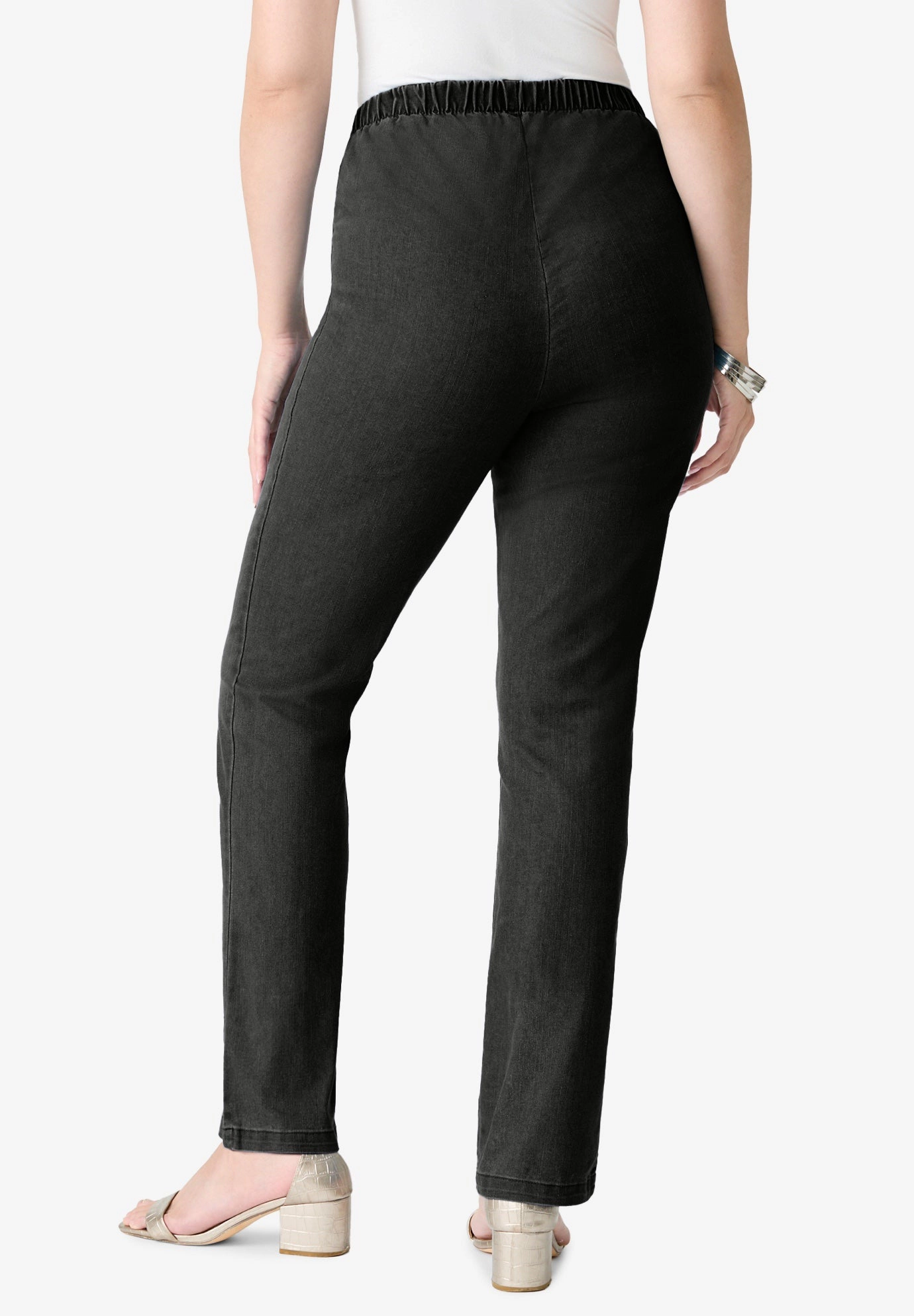Roaman's Women's Plus Comfort Stretch Straight Leg Jean