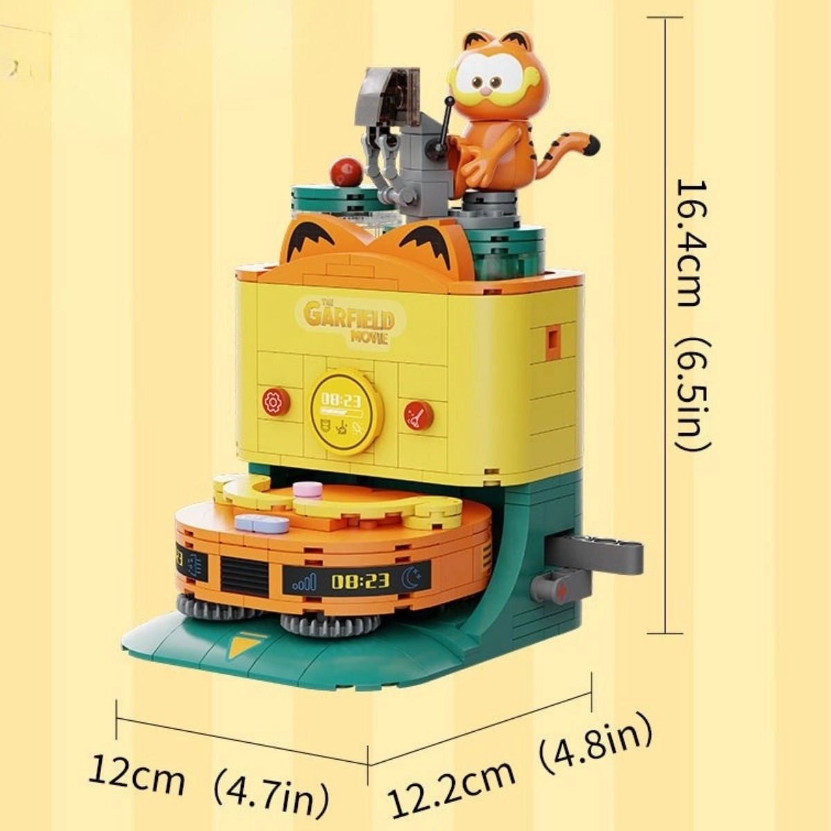 Pantasy The Garfield Movie Robot Vacuum #86823 Building Block Set - 304-Piece Fantastic Machine Series 2.0