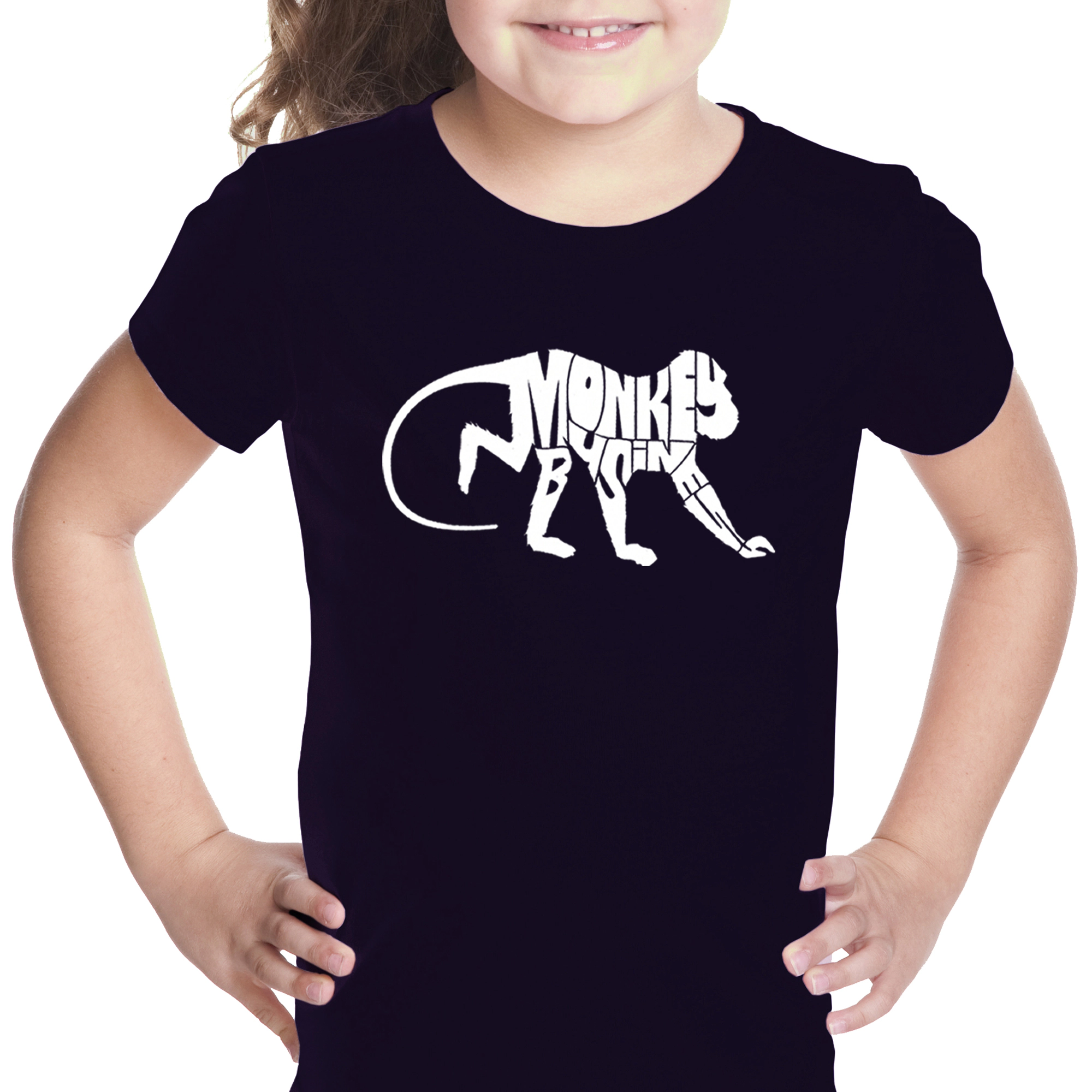 LA Pop Art Girls Word T-Shirt - Monkey Business