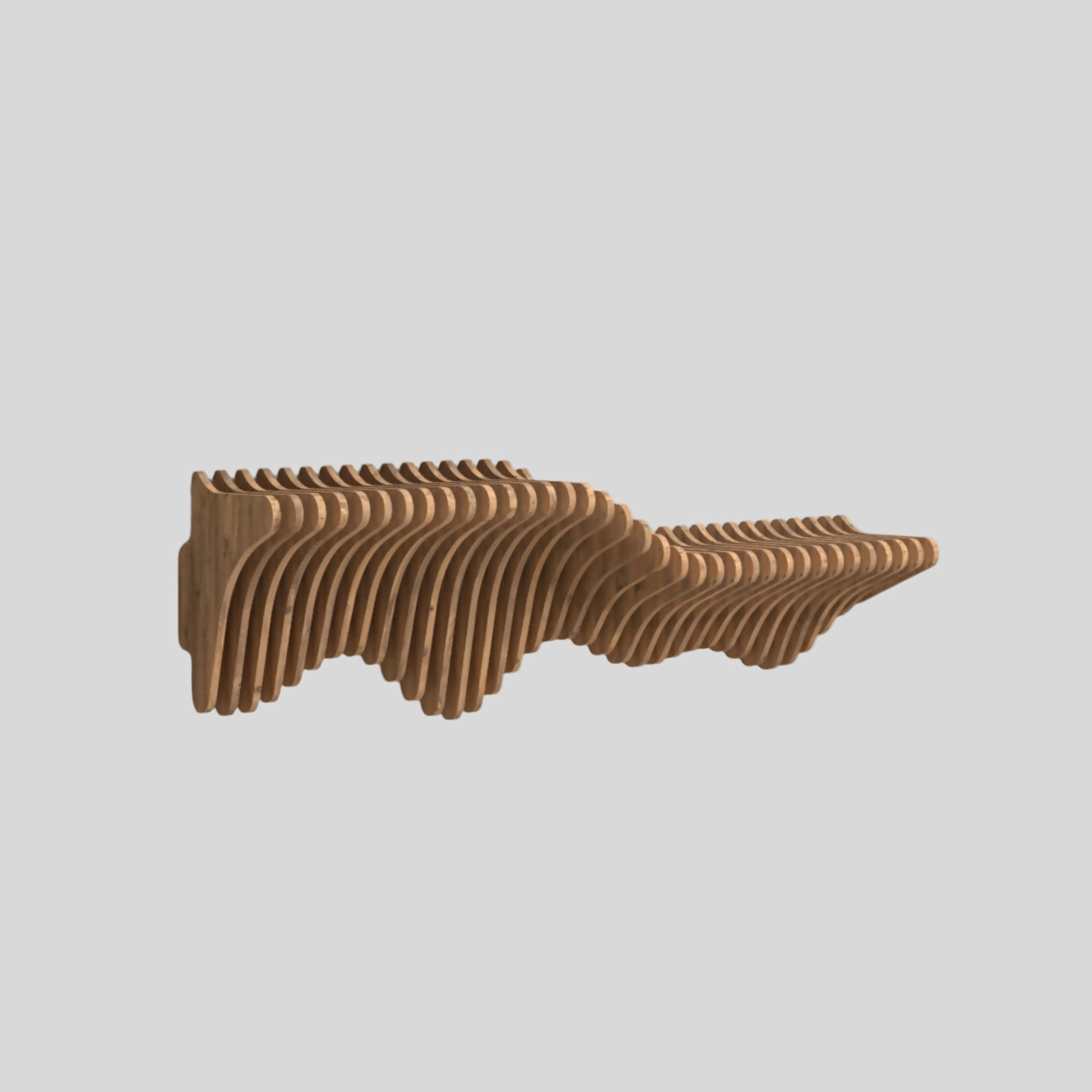 Wear Sierra 36'' Geometric Floating Wall Shelf