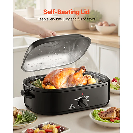 HONGGE Roaster Oven, Turkey Roaster Oven with Self-Basting Lid