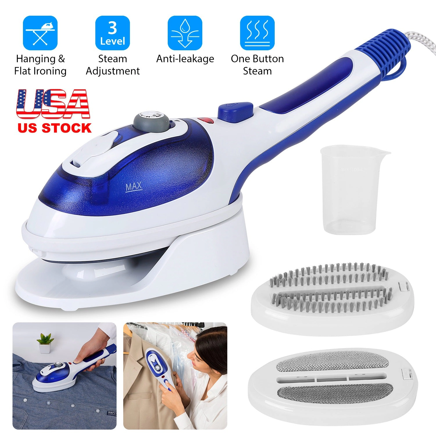 GBruno 800W 2-in-1 Handheld Garment Steamer
