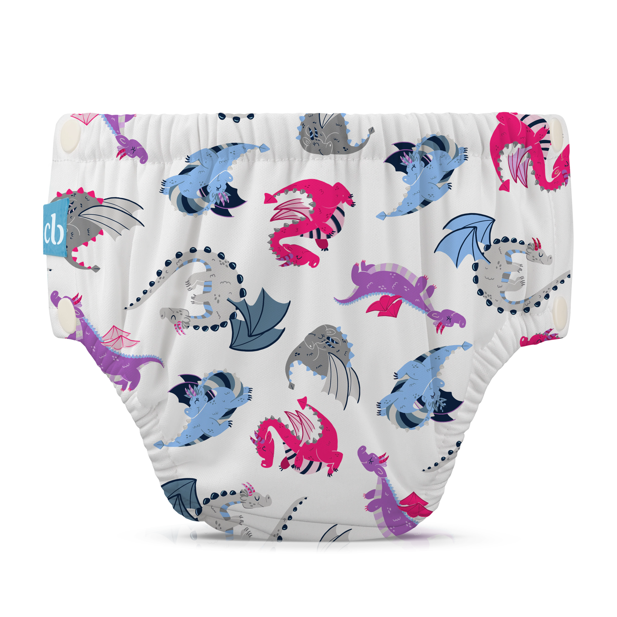 Charlie Banana Reusable Swim Diaper Snaps Medium - Lady Dragon