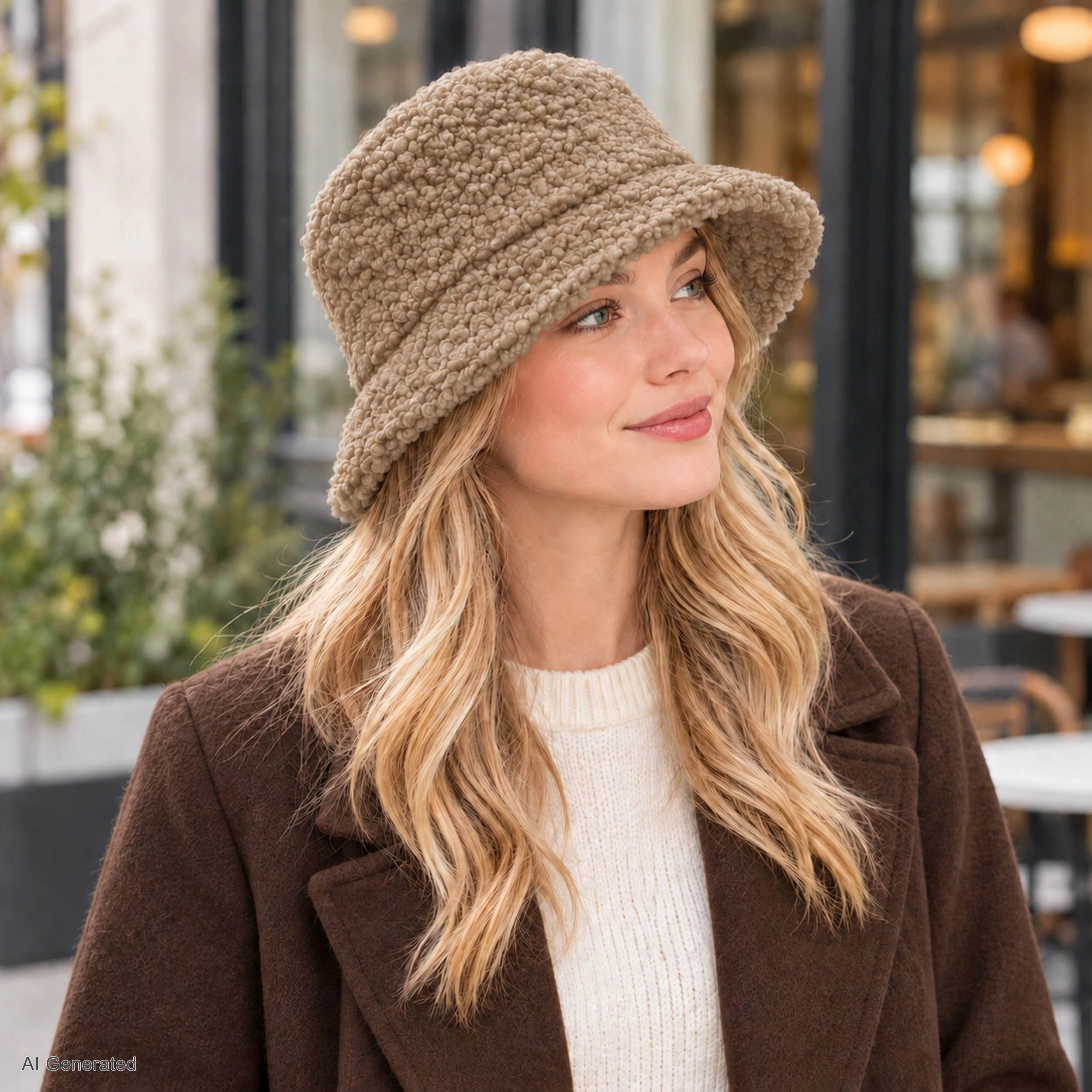 Anna-Kaci Womens Textured Bucket Hat with Soft Polyester Fabric and Lined Interior