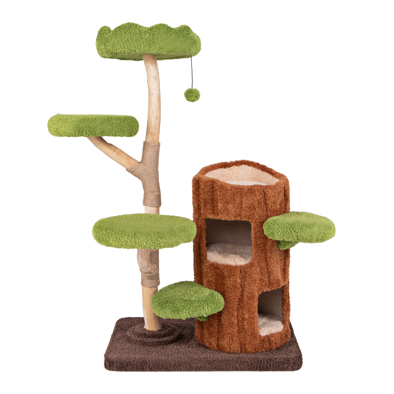 SlickBlue Large Cat Tree Tower with Scratching Posts and Cat Houses