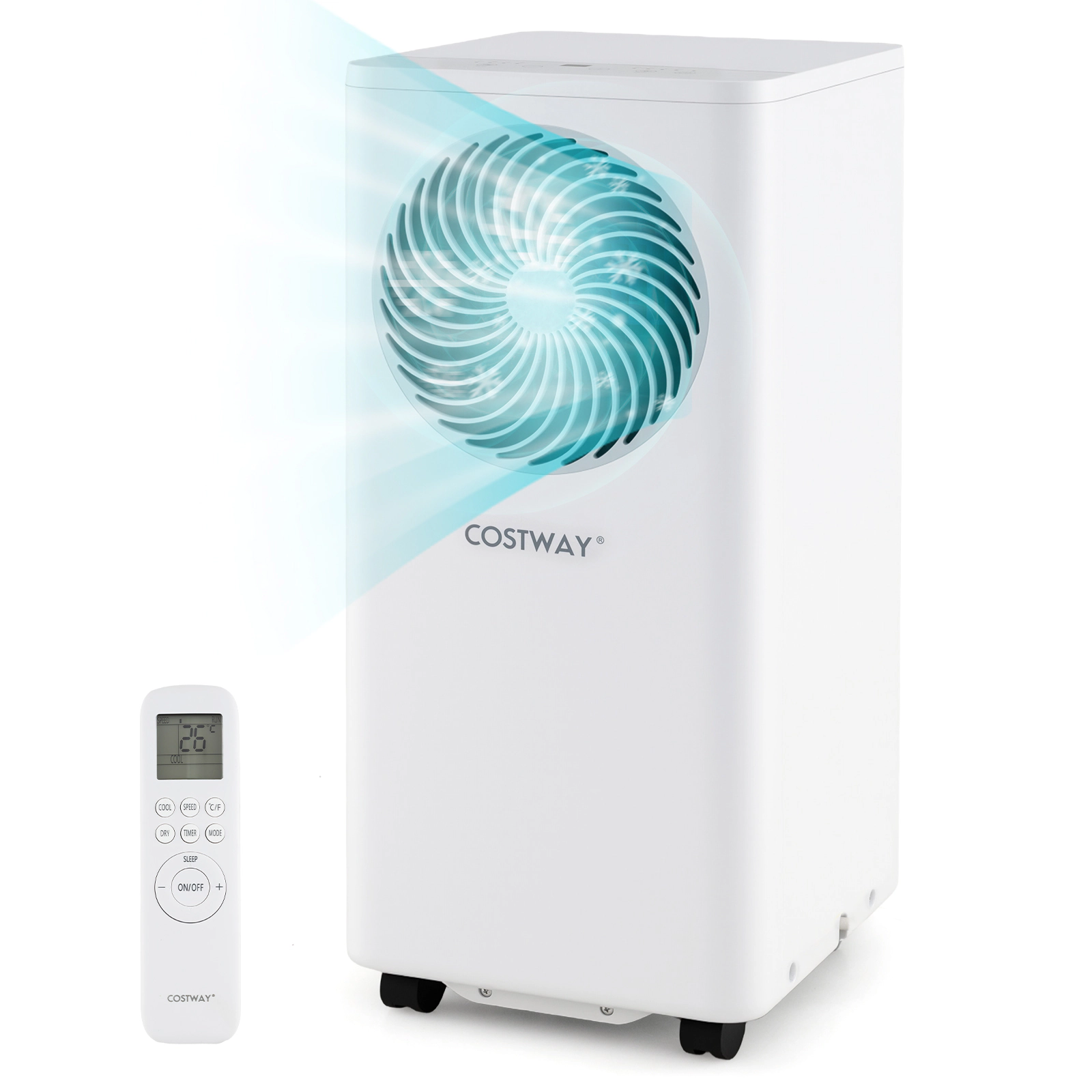 LJG 8200/10000 BTU Portable Air Conditioner 3-in-1 Stand up AC Unit with Dehumidifier