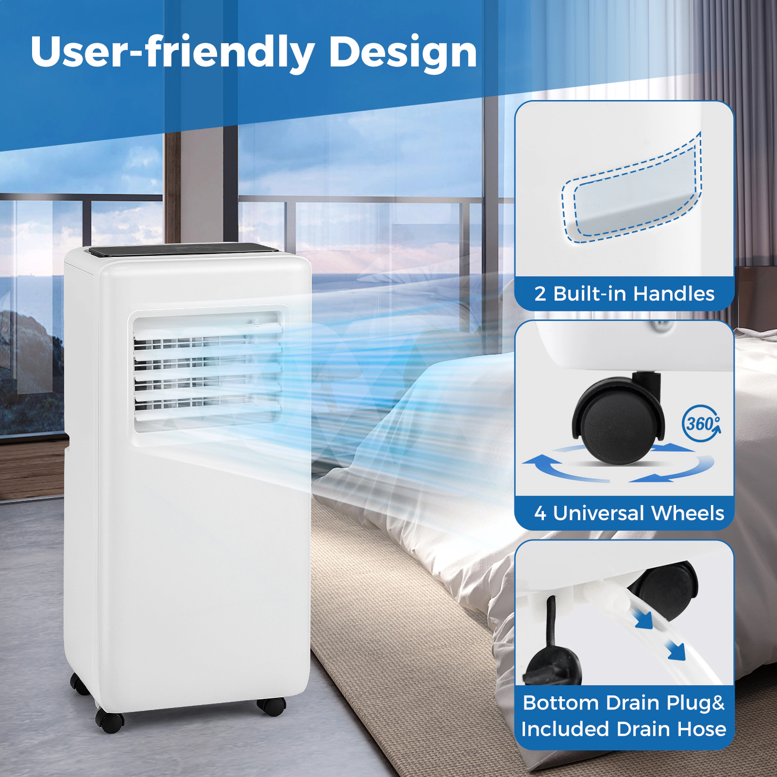 SlickBlue Unisex Portable 8000 BTU Air Conditioner