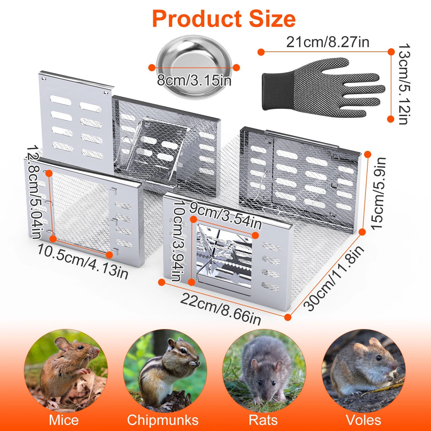 GBruno 2-Pc Humane Mouse Trap Catch And Release Cage