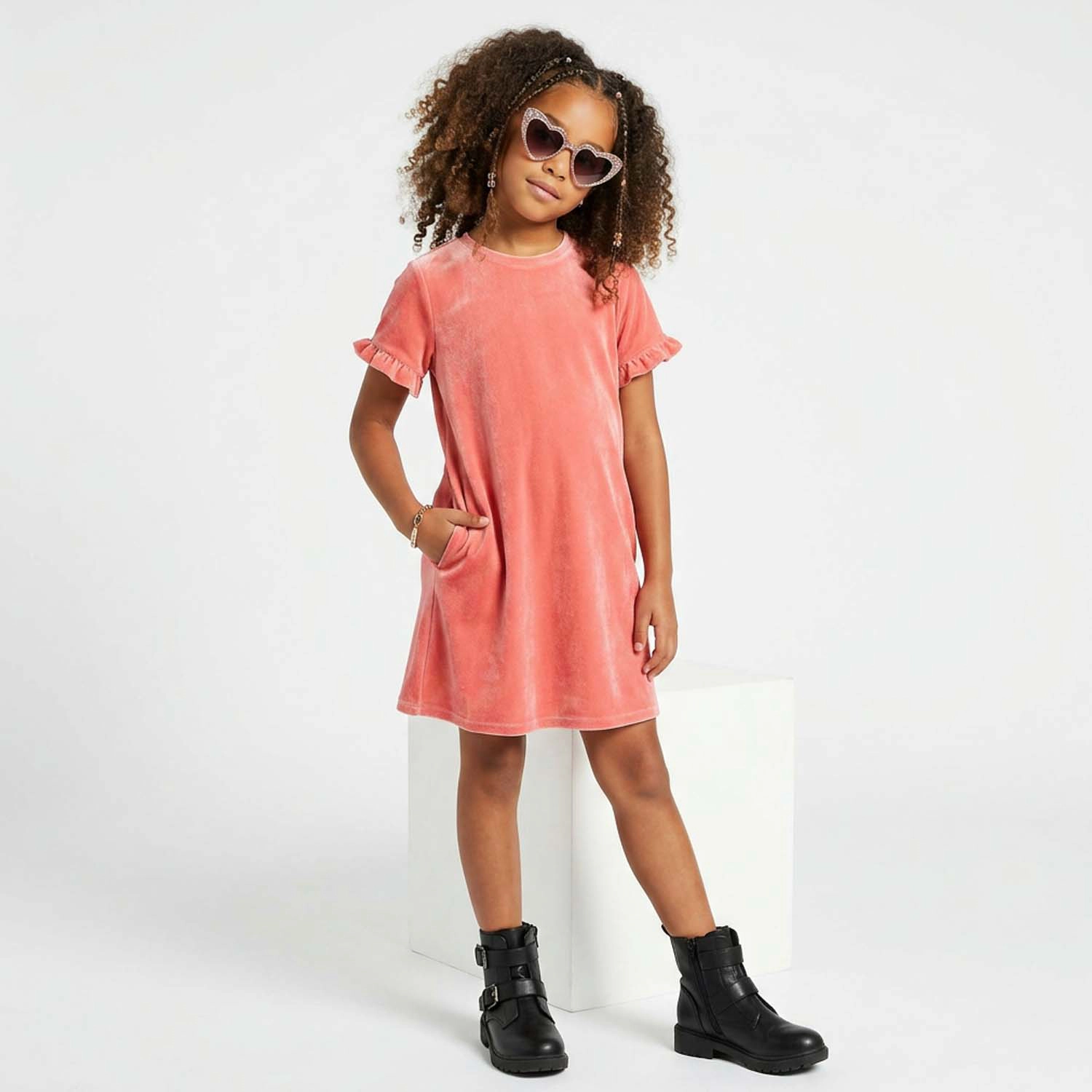 Rockets of Awesome Velvet Party Dress for Girls