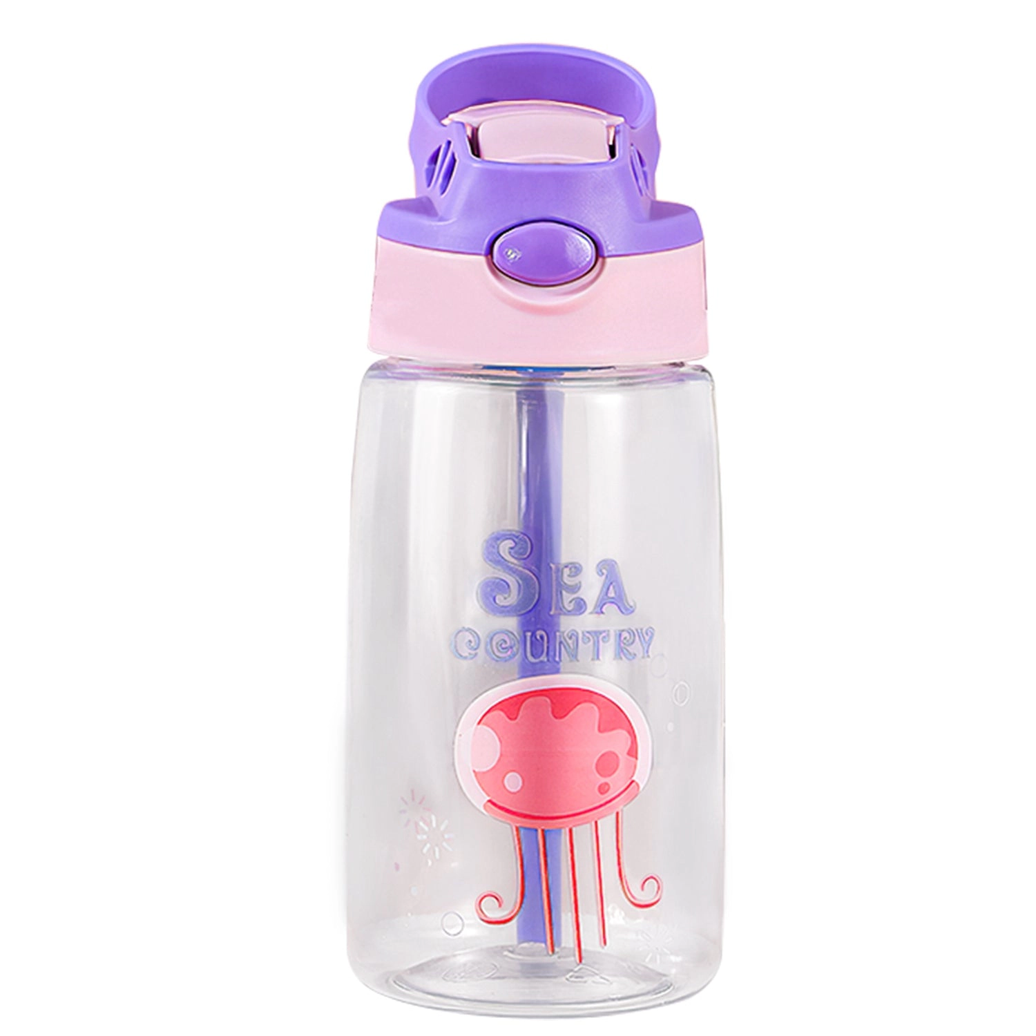 GBruno Push-Button Kids Water Bottle With Straw