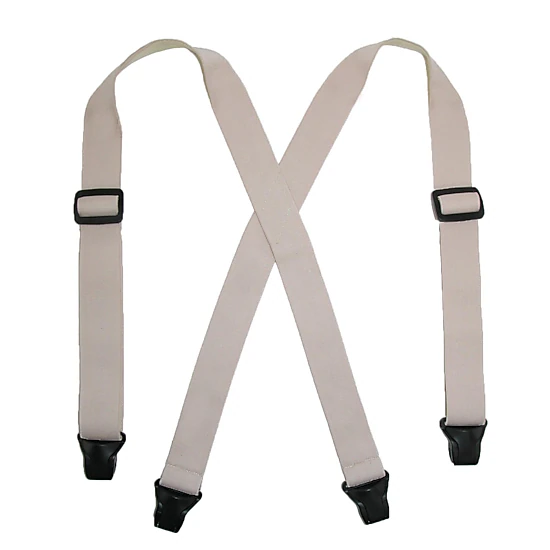 CTM® Women's Elastic Undergarment TSA Compliant Clip End Suspenders