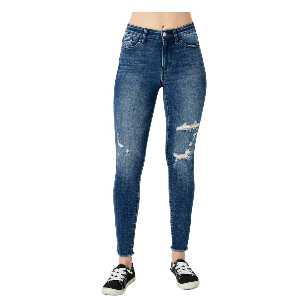 Judy Blue Full Size  High Waist Distressed Skinny Jeans