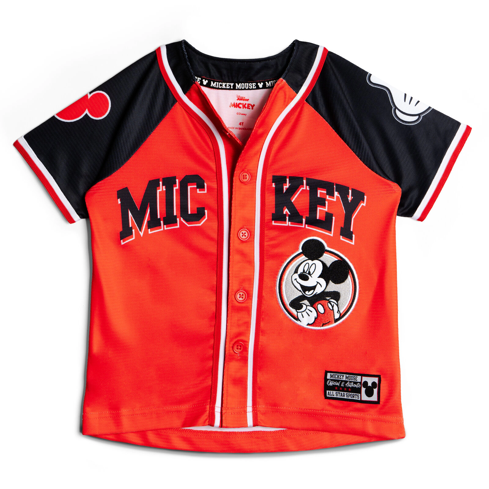 Disney Mickey Mouse Boys' Athletic Baseball Shirt