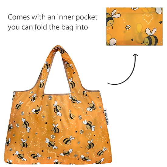 Wrapables LS Nylon Reusable Shopping Bags for Groceries (set of 2 ...