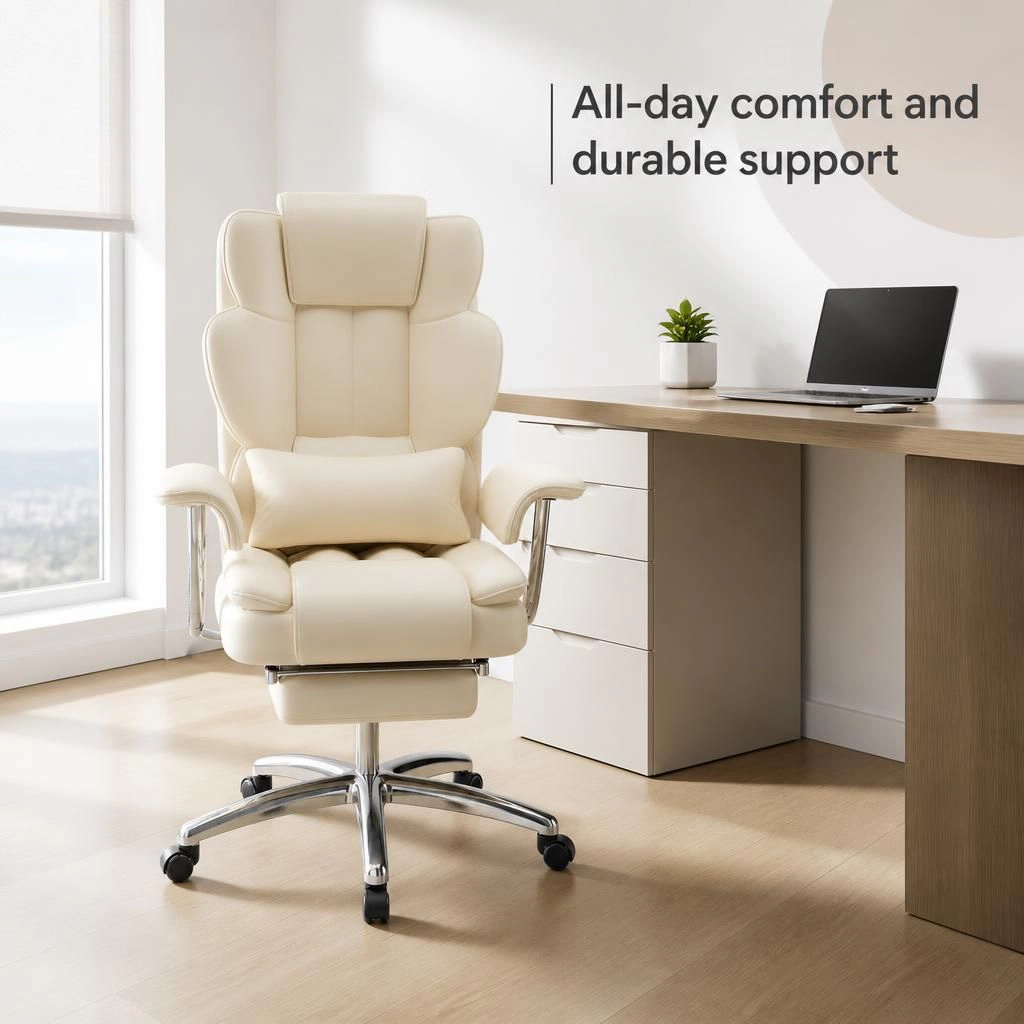 GOODSILO Ergonomic PU Leather Adjustable Office Chair