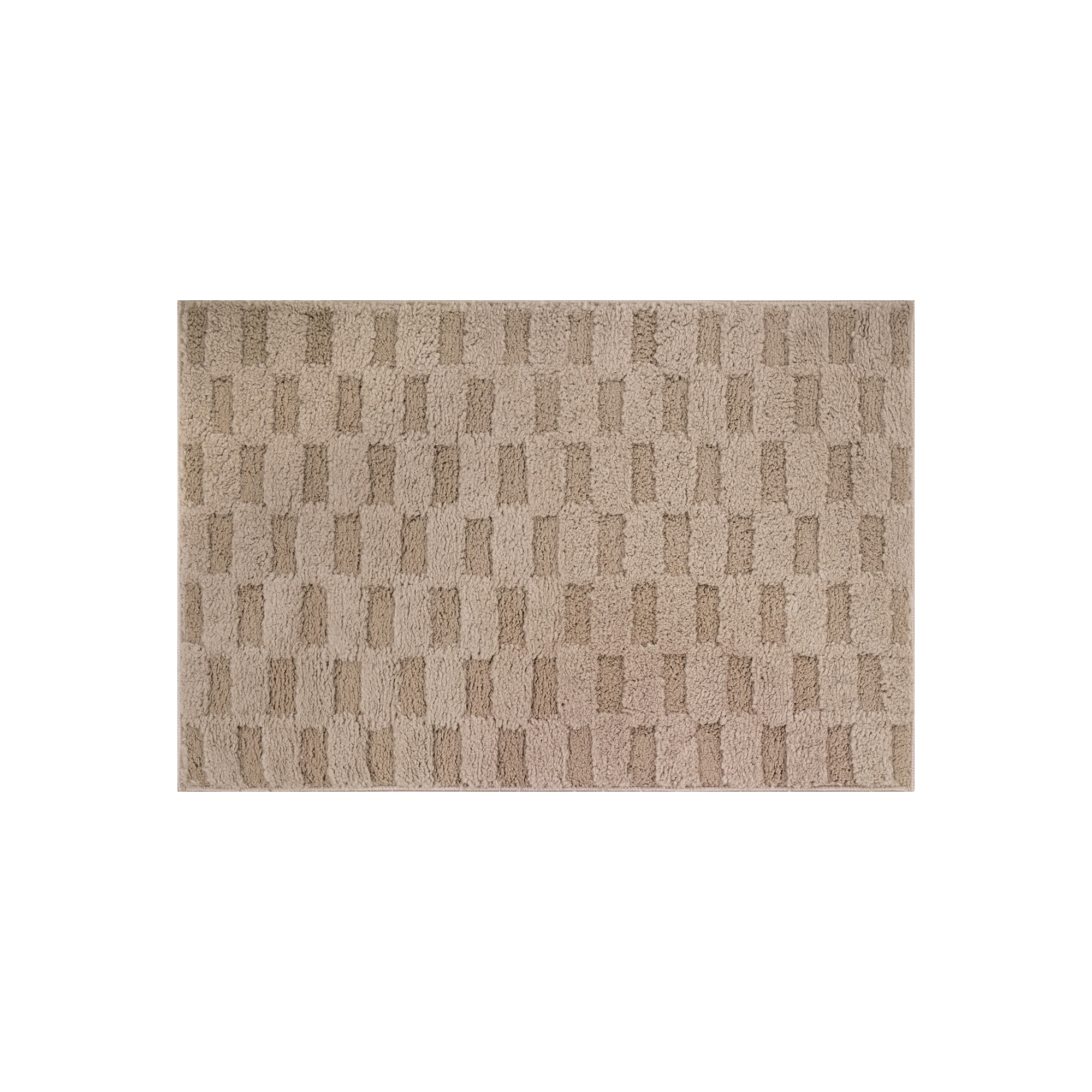 World Rug Gallery Checkerboard Soft Shag High-Low Indoor Area