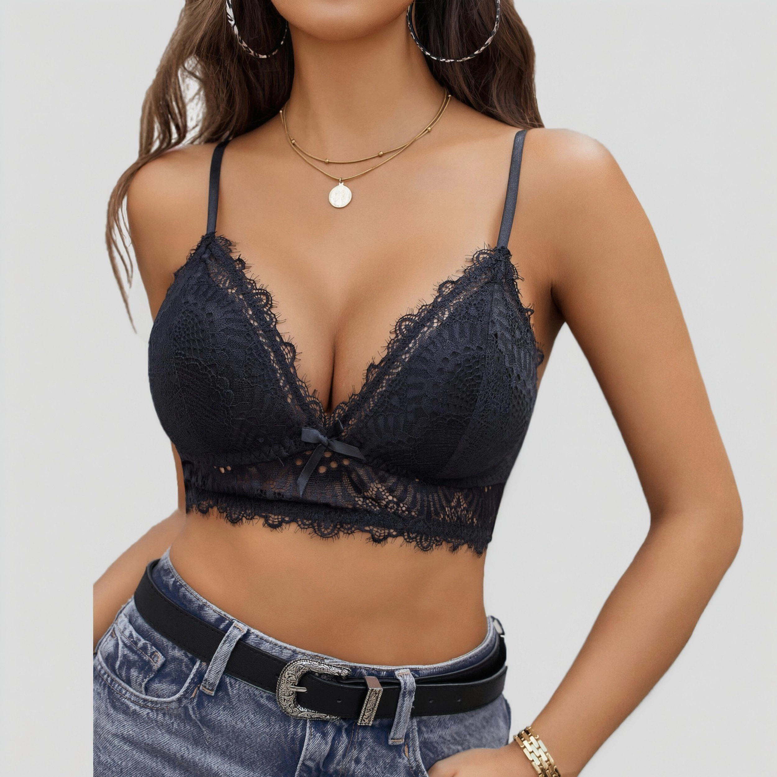 Avidlove Women's Lace V Neck Crop Top Camisole