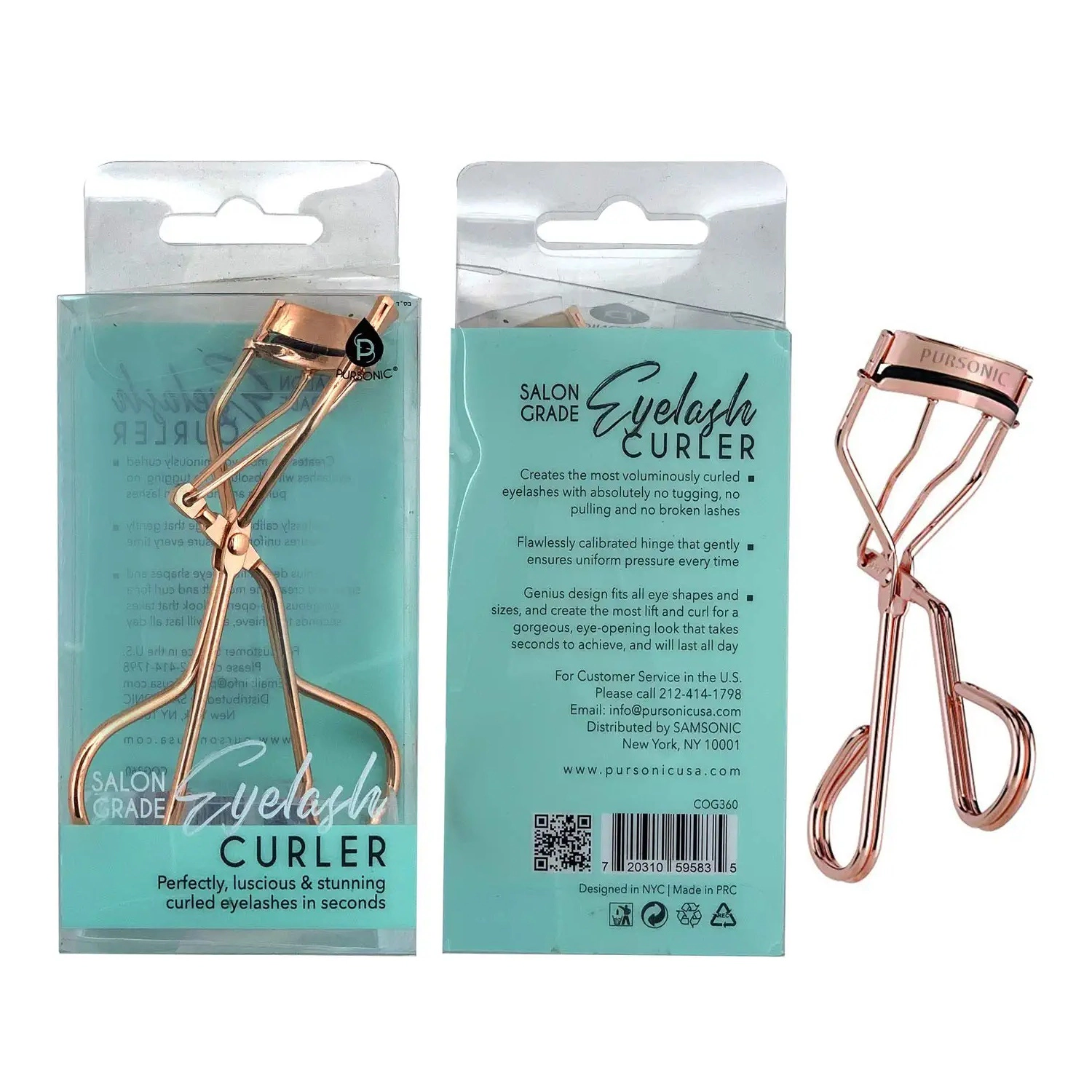 Pursonic Women's Beauty Tool Salon Grade Eyelash Curler
